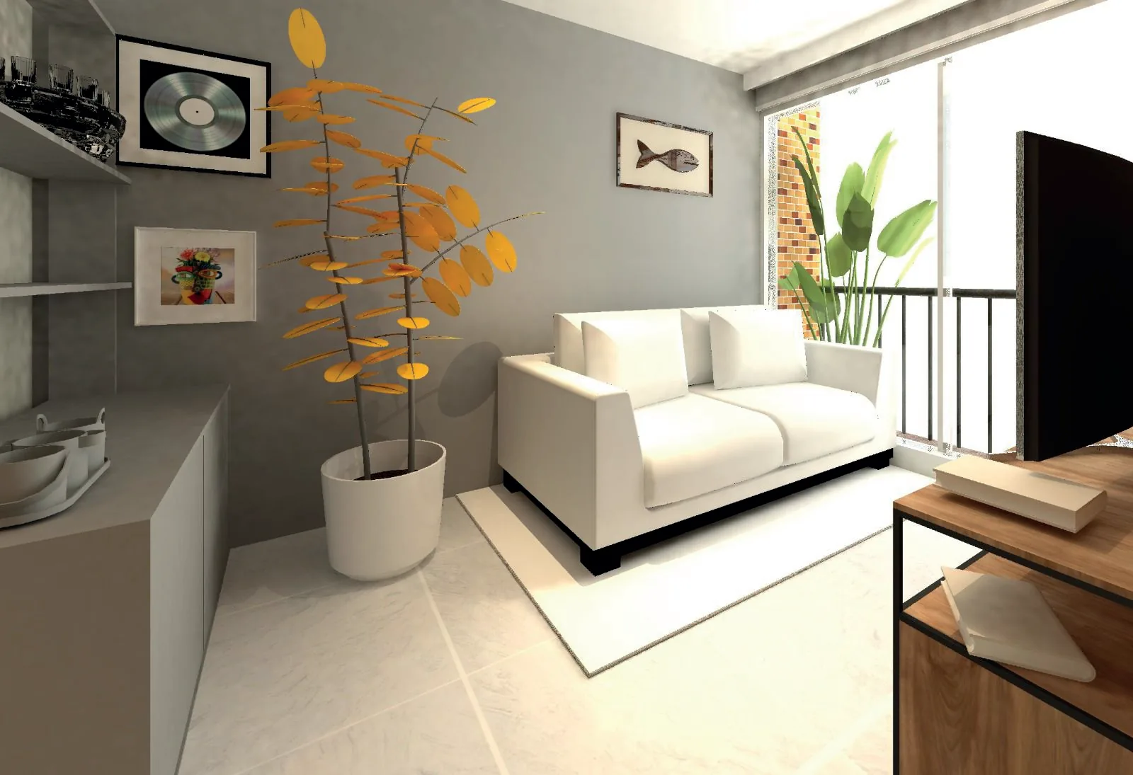 Render zona de lavandería Edificio JANS 5