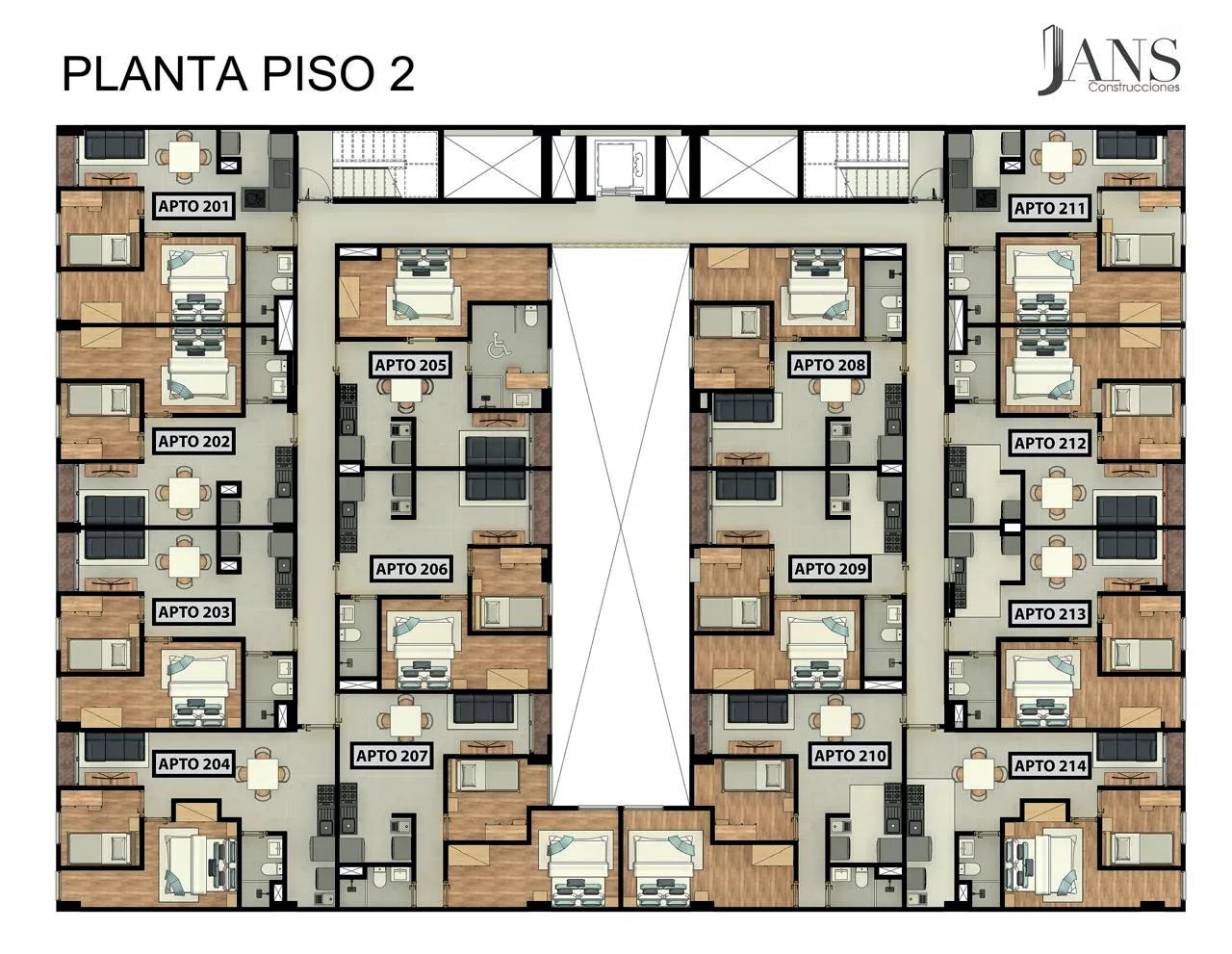 Planta piso 2 Edificio JANS 5