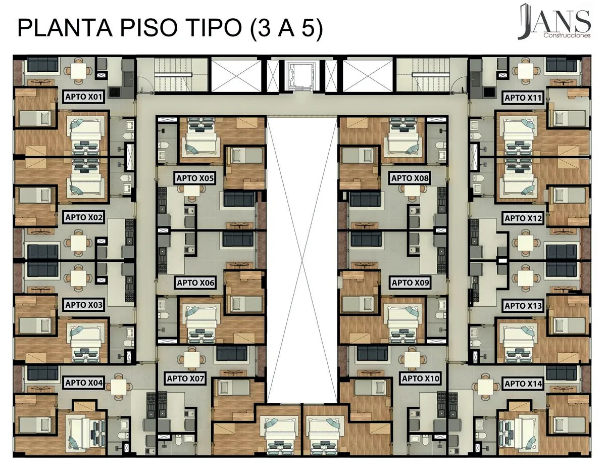 Planta piso tipo Edificio JANS 5